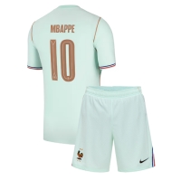 Camiseta Francia Kylian Mbappe #10 Segunda Equipación Replica Mundial 2026 para niños mangas cortas (+ Pantalones cortos)